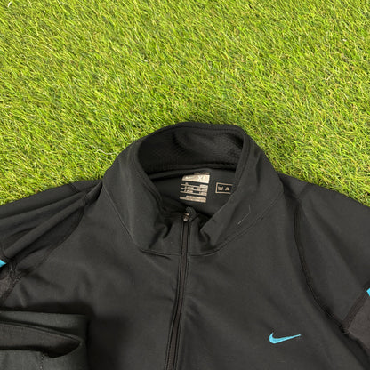 00s Nike Running Set Jacket + Shorts Black Women’s XL