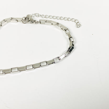 Hoop Link Chain Bracelet .925 Silver