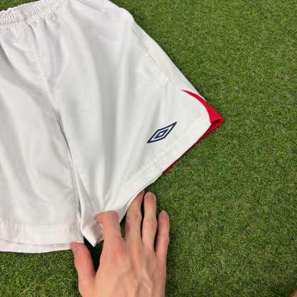 00s Umbro England Football Shorts White Small