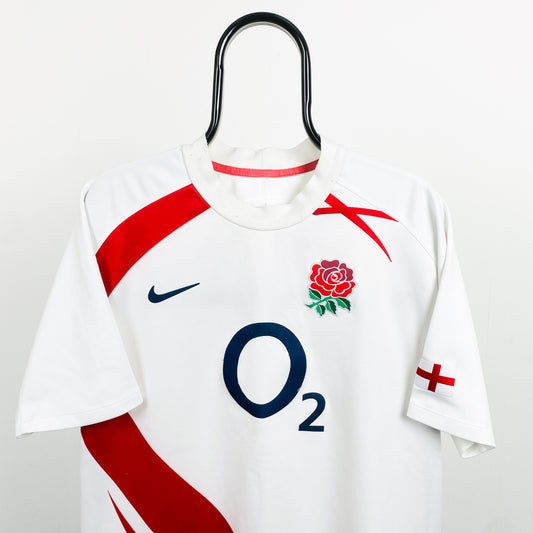 00s Nike England Rugby T-Shirt White XL