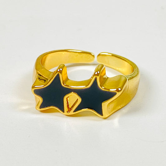Adjustable Star Ring Gold