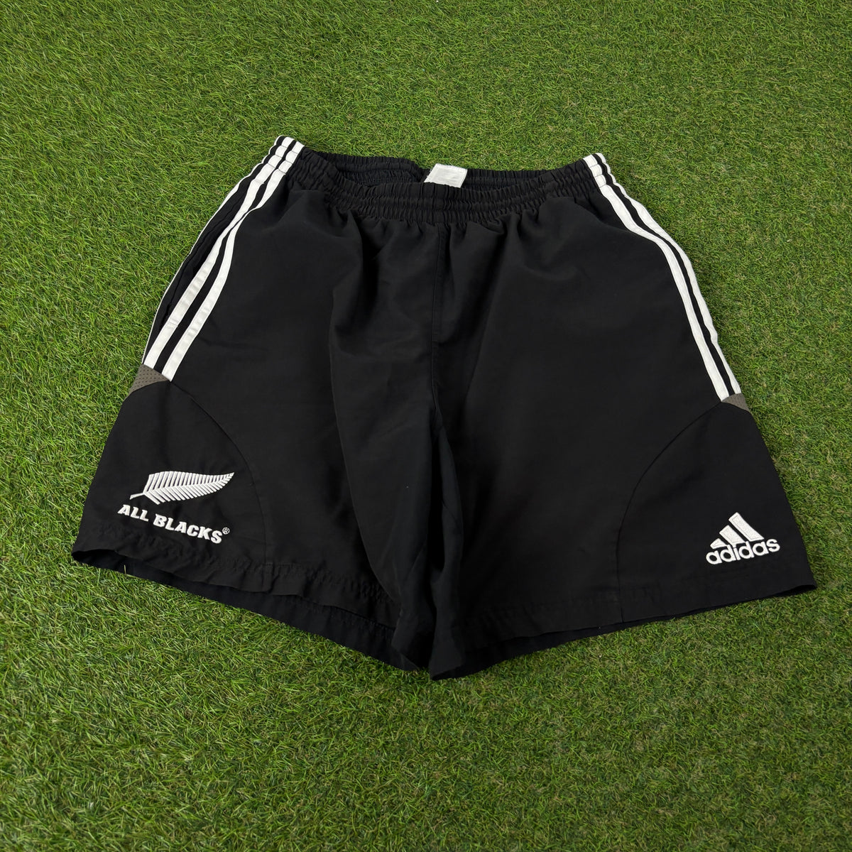 00s Adidas New Zealand All Blacks Shorts Black Medium