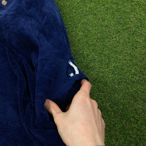 Retro Polo Ralph Lauren Cord Trousers Joggers Blue Medium