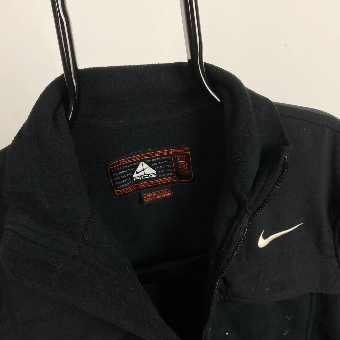 90s Nike ACG Therma-Fit Fleece Sweatshirt Black Small