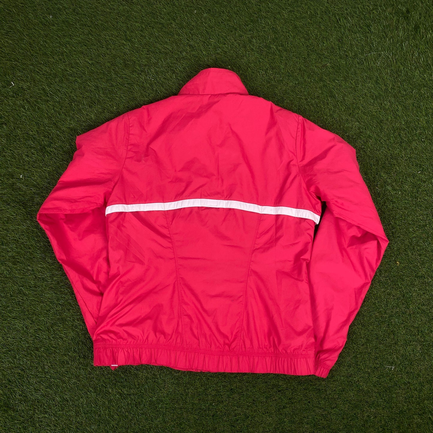 00s Nike Piping Windbreaker Jacket + Joggers Set Pink Medium