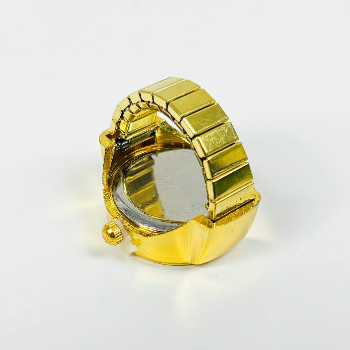 Retro Adjustable Watch Ring Gold Brown