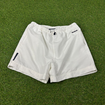 90s Reebok Zip Pocket Shorts White Medium