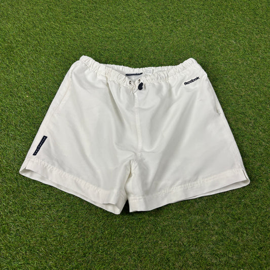 90s Reebok Zip Pocket Shorts White Medium