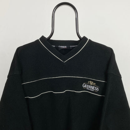 Retro 90s Guinness Fleece Sweatshirt Black Medium