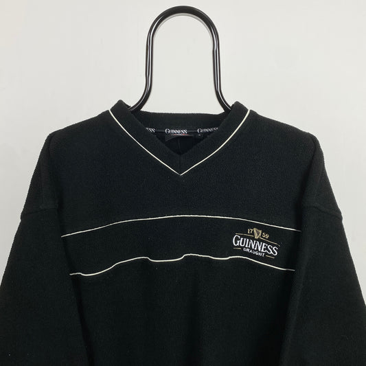 Retro 90s Guinness Fleece Sweatshirt Black Medium