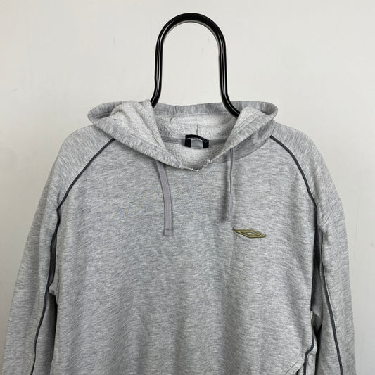 Retro Umbro Hoodie Grey Large