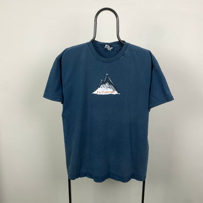 90s Nike ACG T-Shirt Blue Large