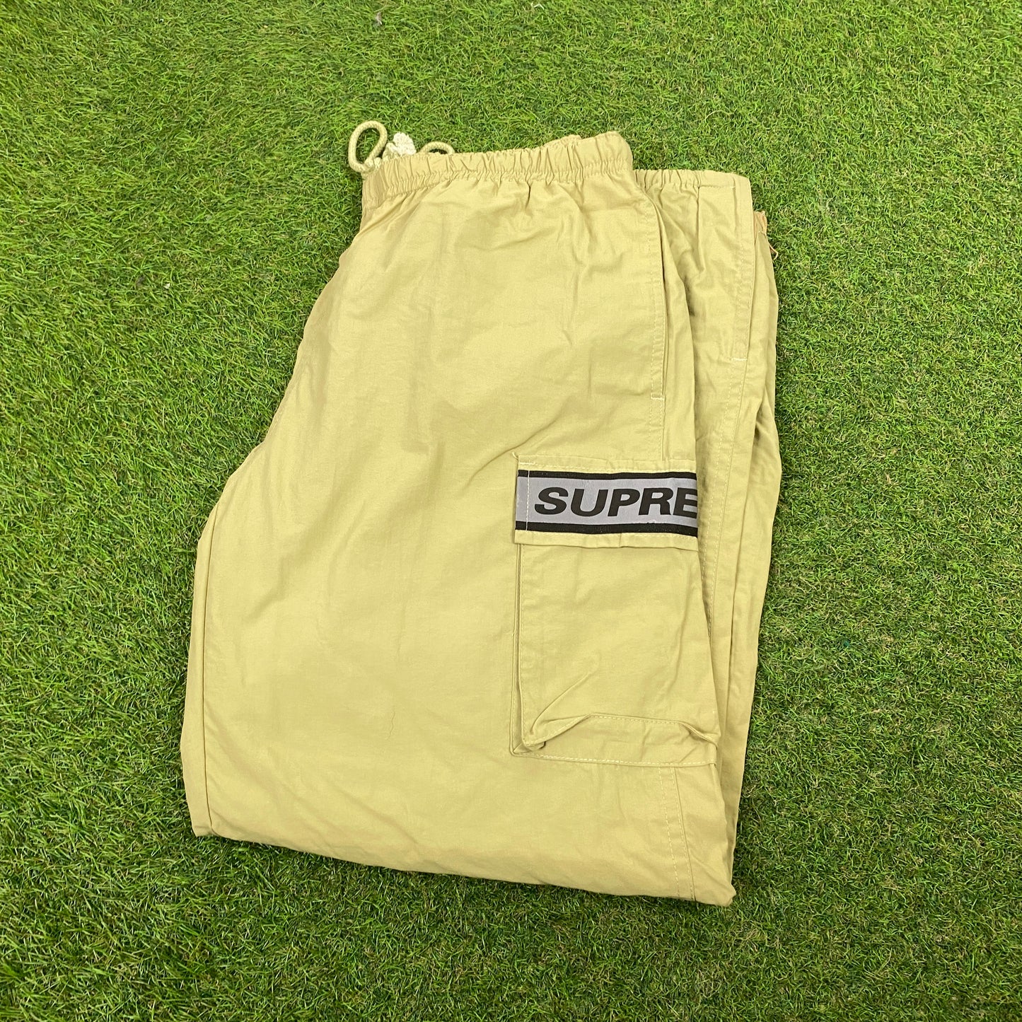 Retro Supreme Cargo Trousers Joggers Brown Small