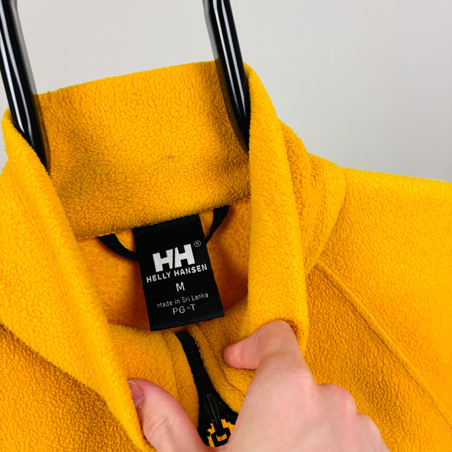 90s Helly Hansen Fleece Sweatshirt Yellow Medium