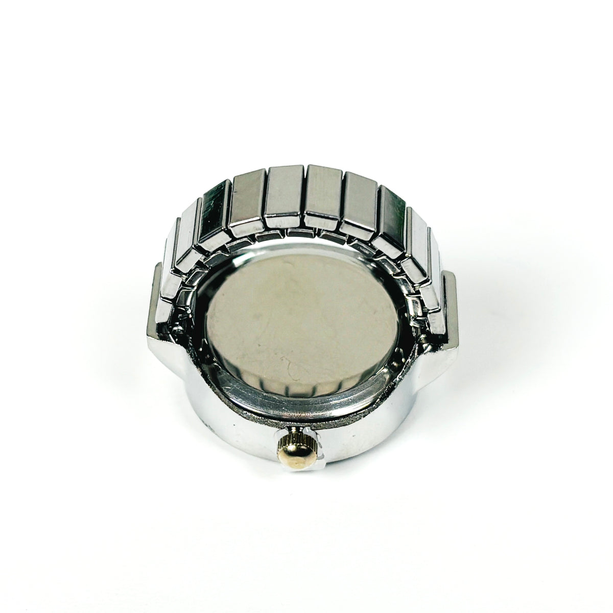 Adjustable Watch Ring Bezelled Blue