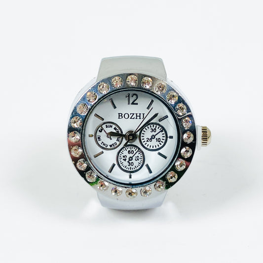 Glint Bezel Watch Ring Adjustable
