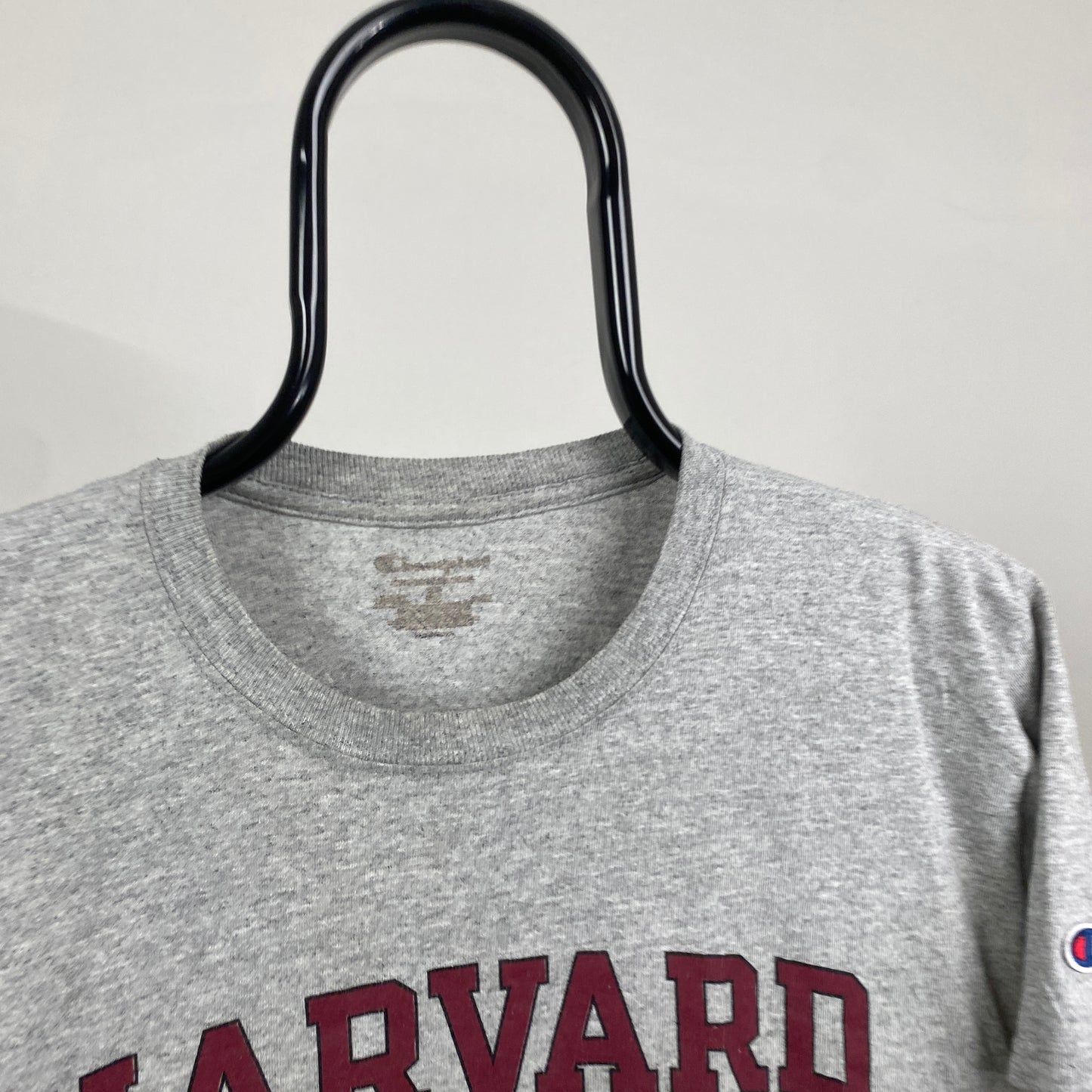 Retro Champion Harvard Law T-Shirt Grey Medium