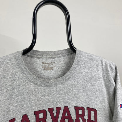 Retro Champion Harvard Law T-Shirt Grey Medium