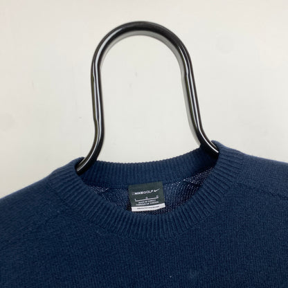 00s Nike Barcelona Golf Knit Sweatshirt Blue Large
