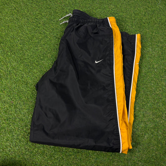 90s Nike Piping Joggers Black Large