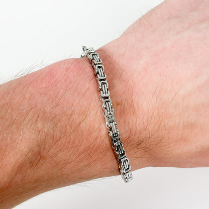 Vintage Geometric Bracelet .925 Silver