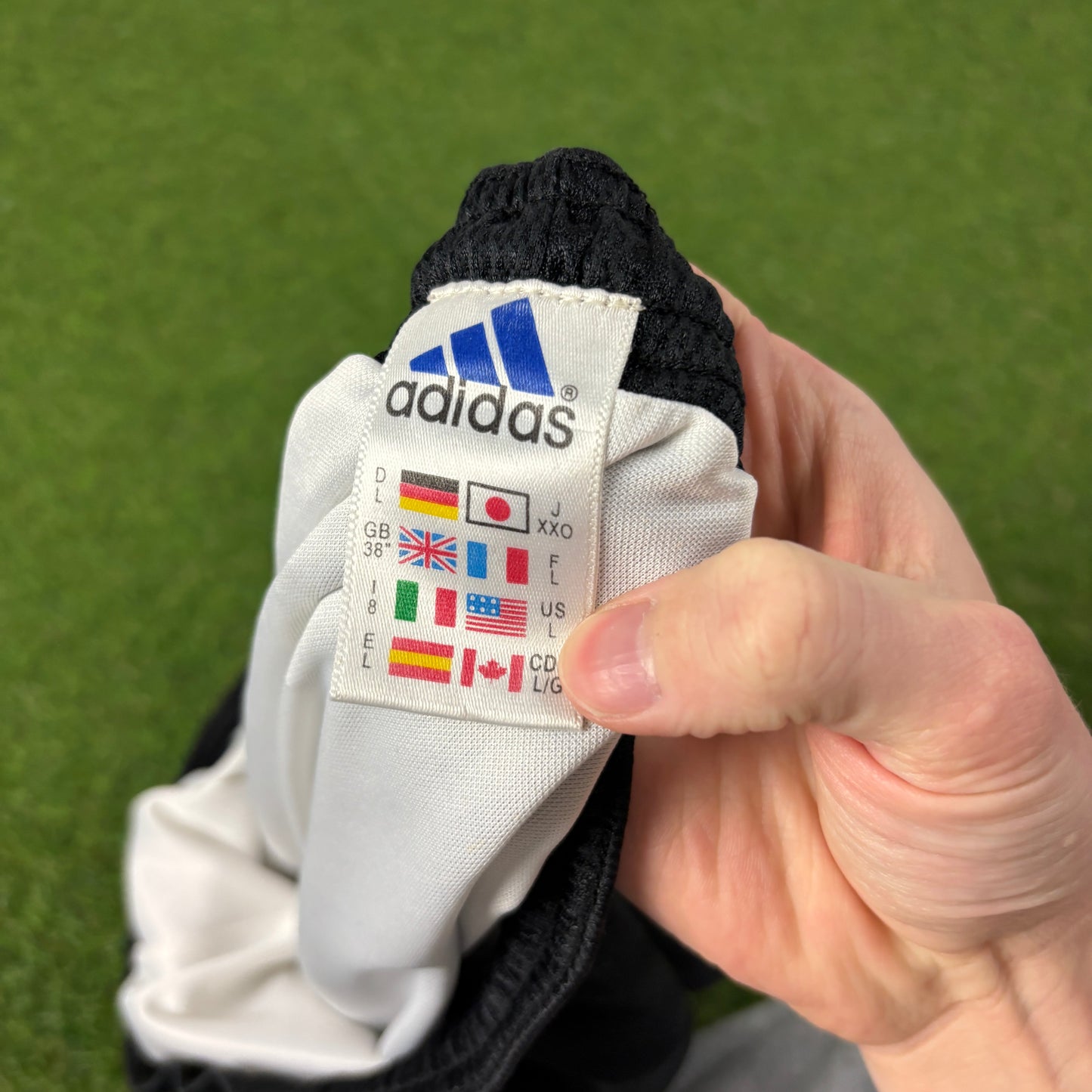 90s Adidas Football Shorts Black Large