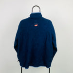Retro Levis Fleece Sweatshirt Blue Medium