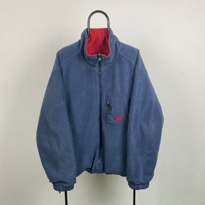 00s Nike ACG Reversible Fleece Coat Jacket Blue Red XL