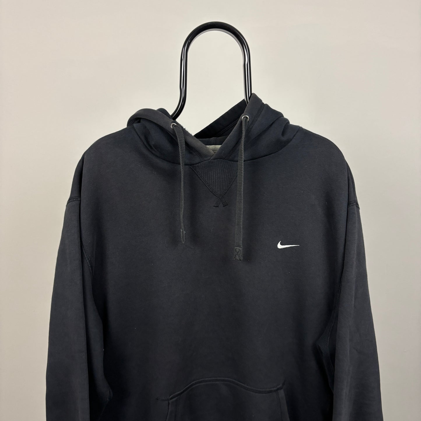 00s Nike Heavyweight Hoodie Black XXL