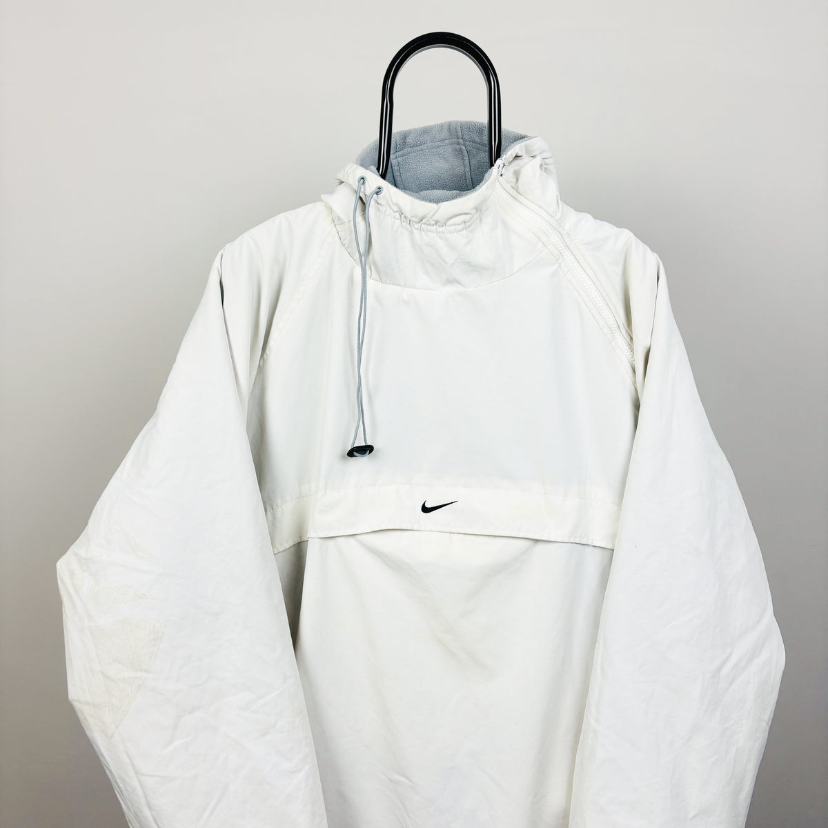 00s Nike Reversible Sidewinder Fleece Coat Jacket White Blue Large