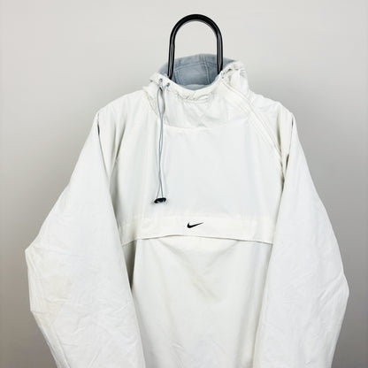 00s Nike Reversible Sidewinder Fleece Coat Jacket White Blue Large