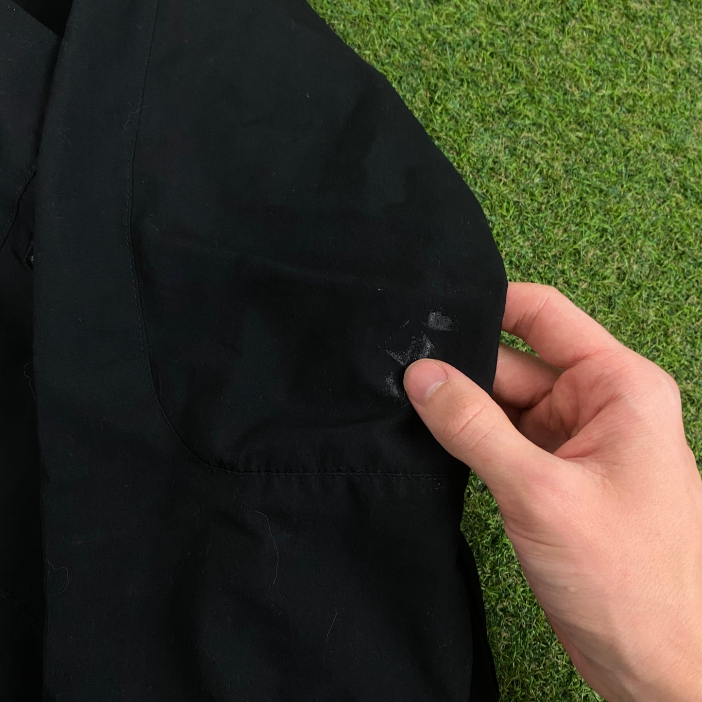 00s Nike Piping Windbreaker Jacket + Joggers Set Black Medium