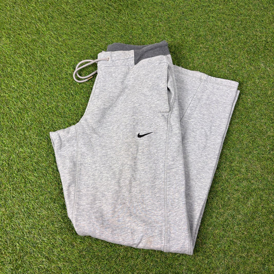 00s Nike Wide Leg Cotton Joggers Grey Small