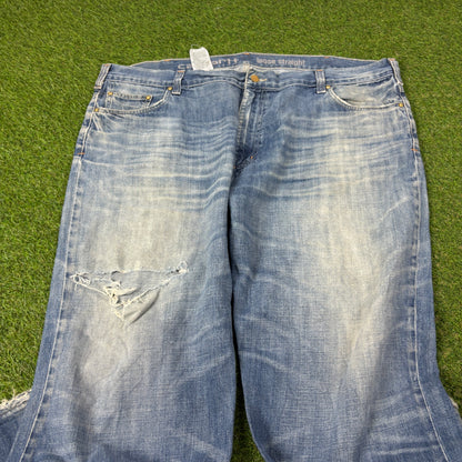 00s Nike Carhartt Denim Jeans Joggers Blue XXL 44x32
