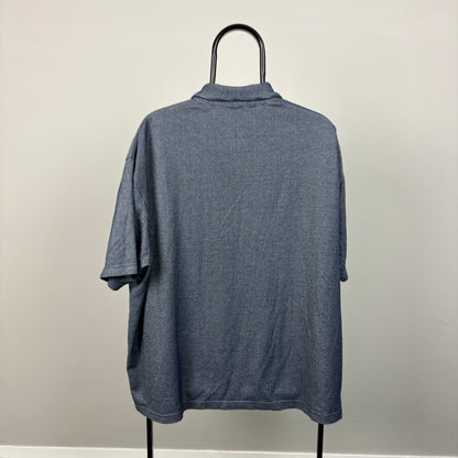 00s Nike Court Polo Shirt T-Shirt Grey XXL