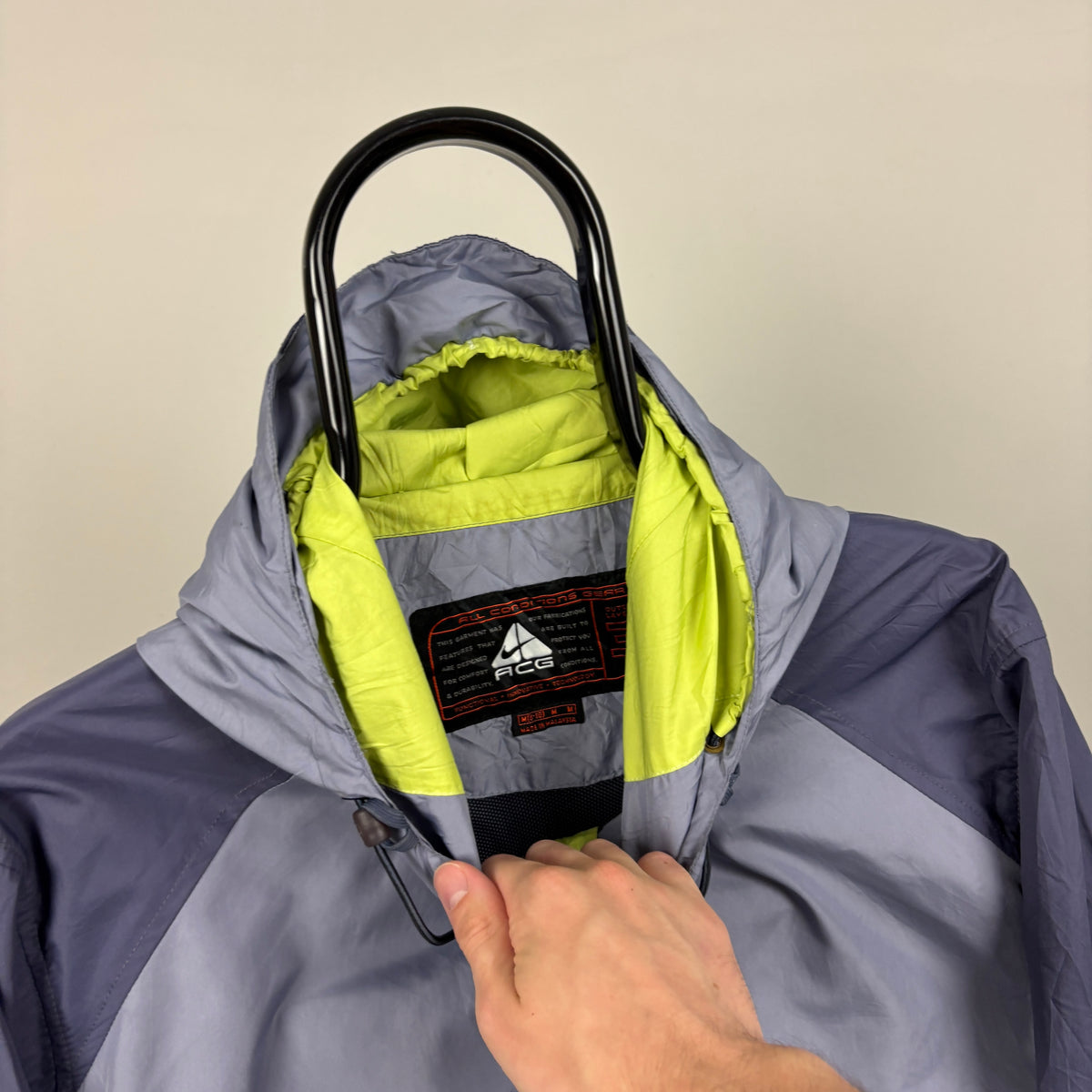 90s Nike ACG Packable Windbreaker Jacket Purple Medium