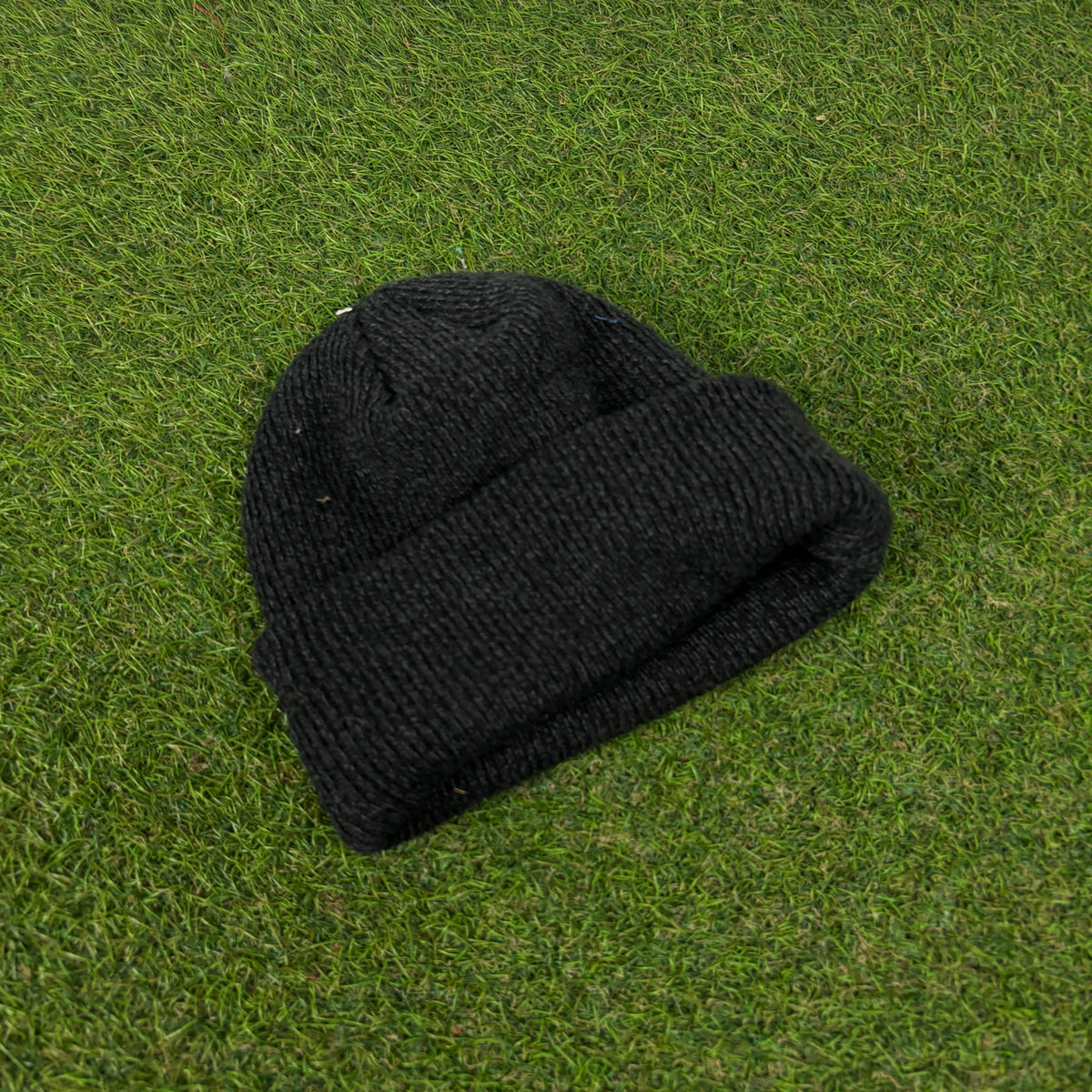 90s New York Yankees Beanie Hat Black