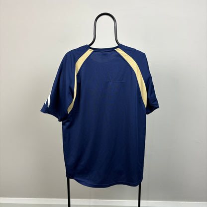 00s Adidas All Blacks Rugby T-Shirt Blue Large