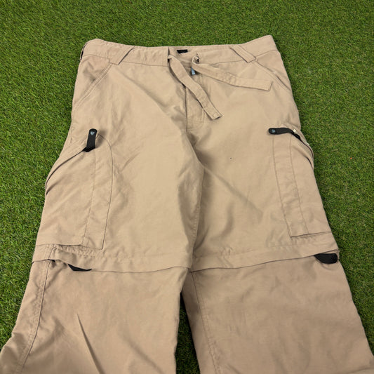 00s Nike ACG Zip Off Cargo Trousers Joggers Brown Small