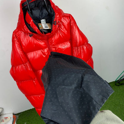 90s Nike Shiny Down Puffer Jacket Red XXL