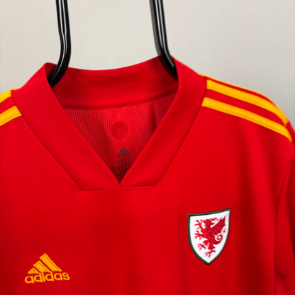 00s Adidas Wales Football Shirt T-Shirt Red XL