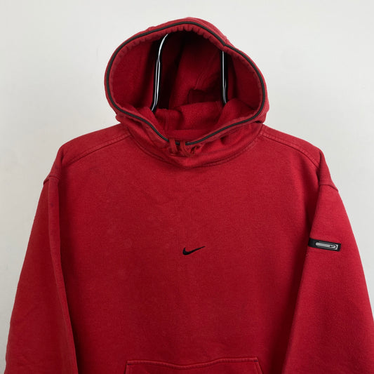 00s Nike Air Max Centre Swoosh Hoodie Red Small