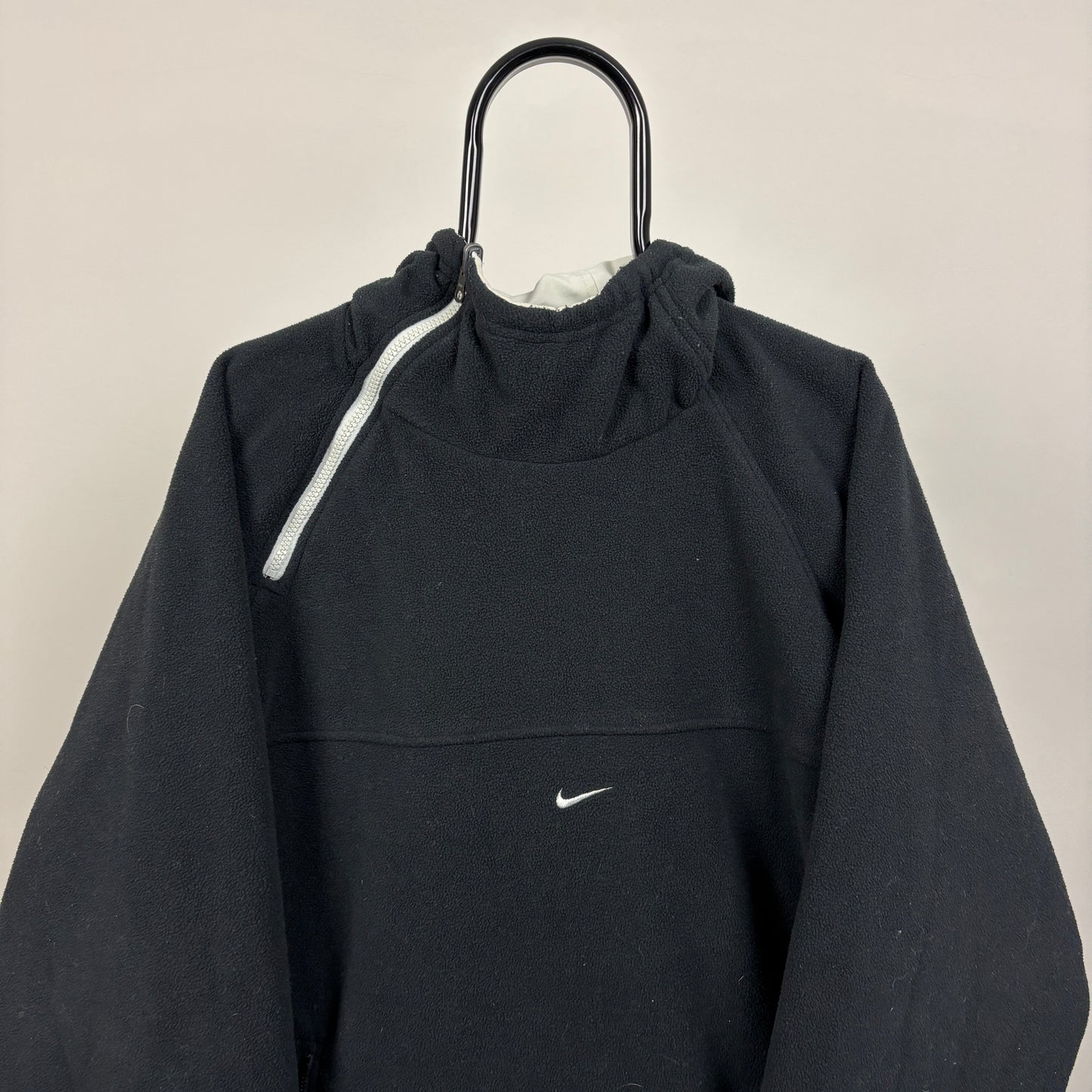 00s Nike Reversible Sidewinder Fleece Coat Jacket Black Small