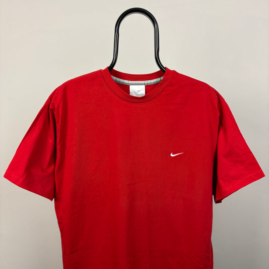 00s Nike Swoosh T-Shirt Red Large