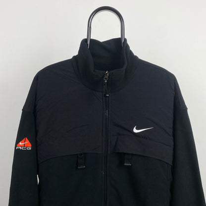 90s Nike ACG Fleece Coat Sweatshirt Black XL