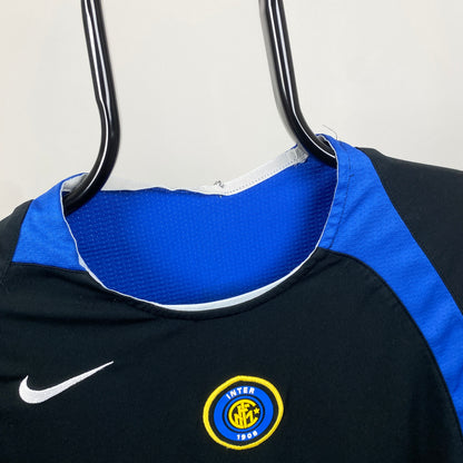 00s Nike Inter Milan Football Shirt T-Shirt Black Large