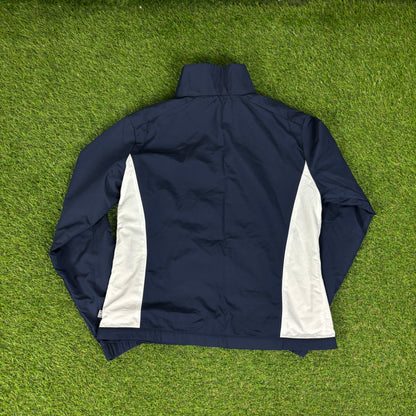 00s Nike Court Piping Windbreaker Jacket + Joggers Set Blue Small