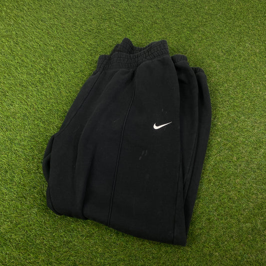 00s Nike Wide Leg Cotton Joggers Black Large
