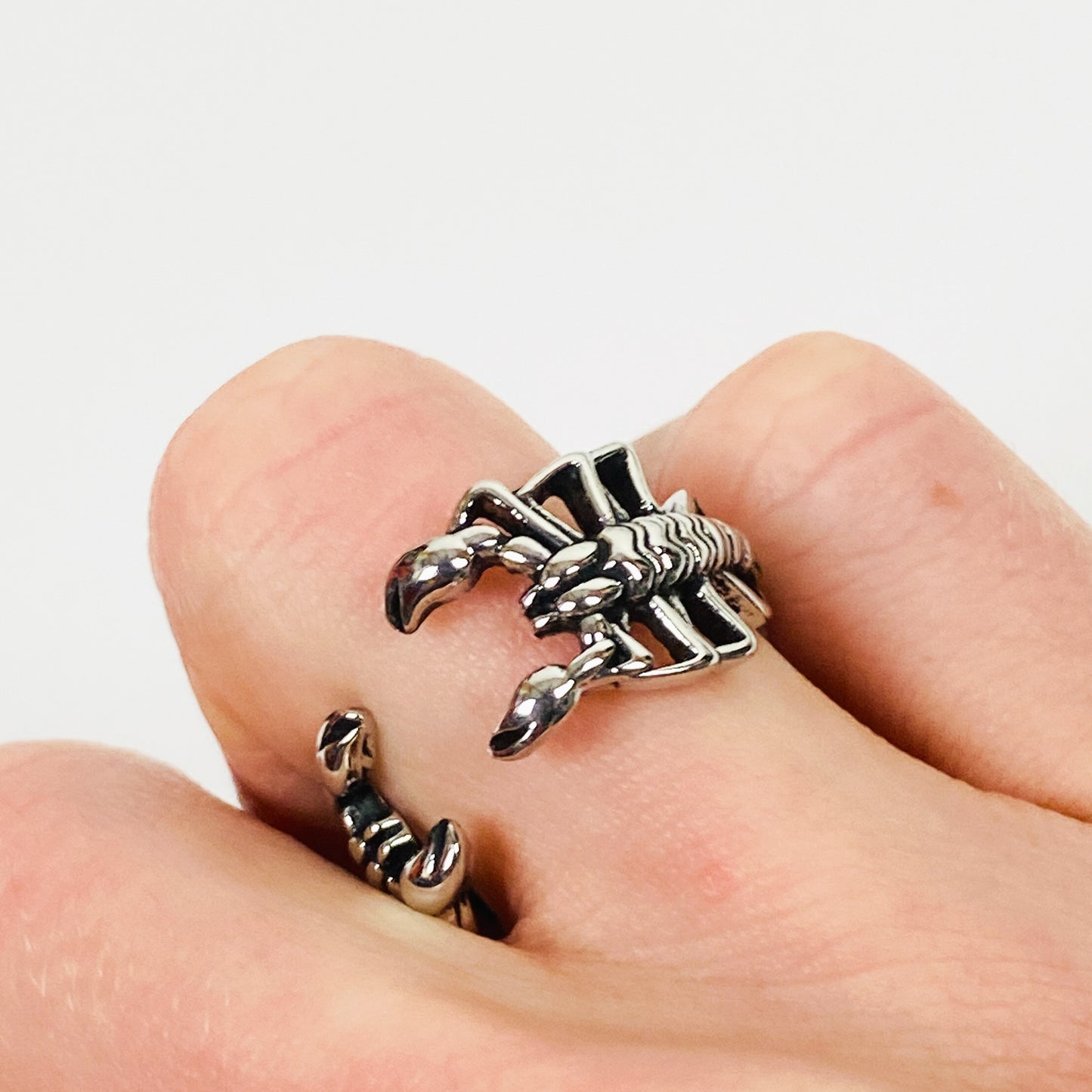 Retro Adjustable Scorpion Ring Silver