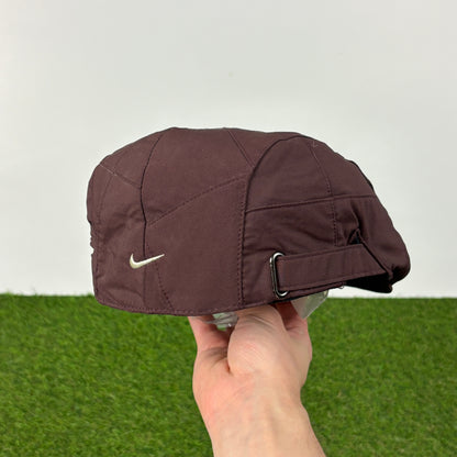 00s Nike Newsboy Flat Cap Hat Brown